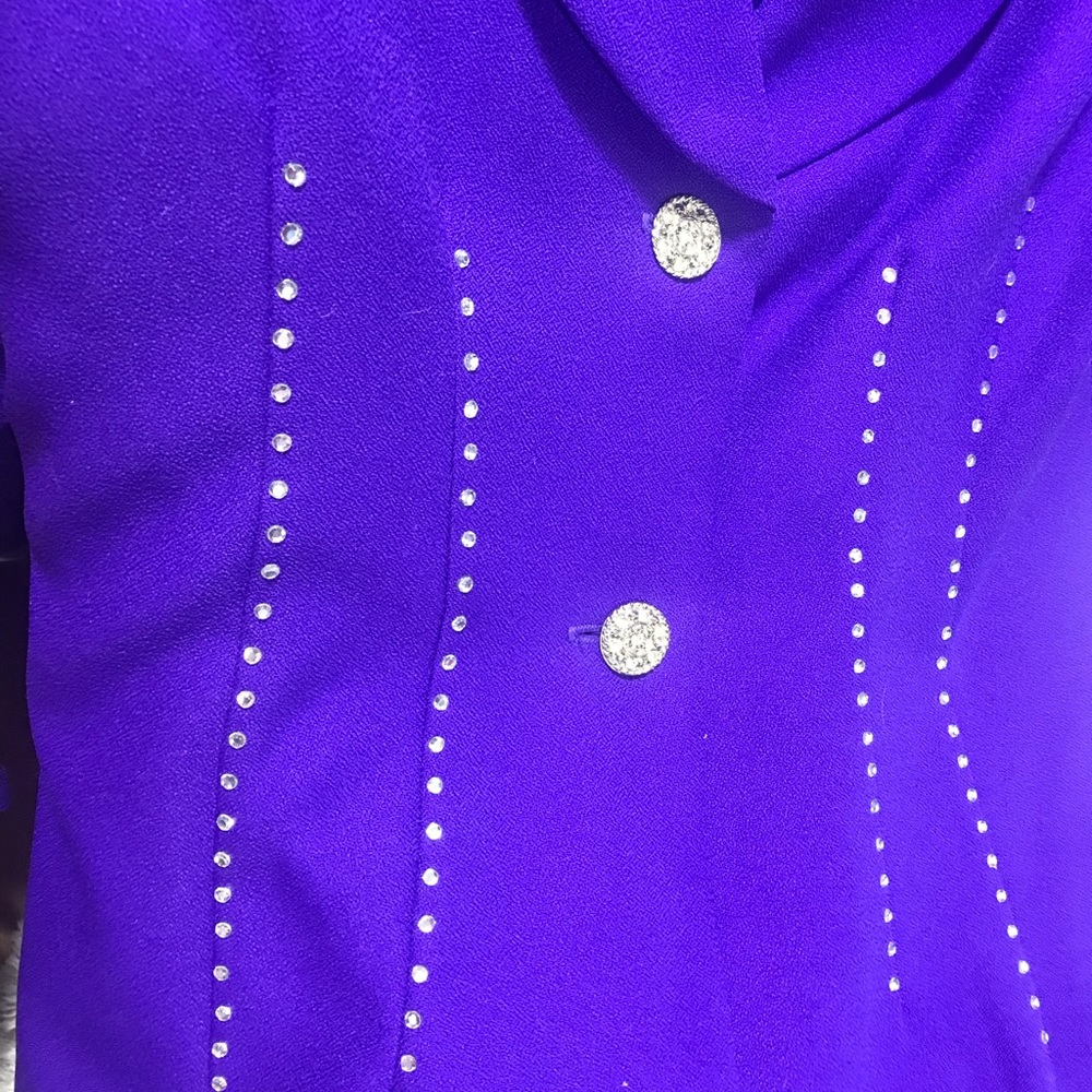 Purple Crystal Skirt Set